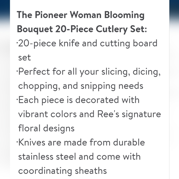 New Pioneer Woman Blooming Bouquet Cultery Set - Picture 5 of 7